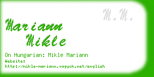 mariann mikle business card